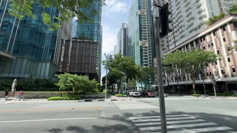 Modern Urban Architecture in BGC 4k 60fps Video stock 339203342