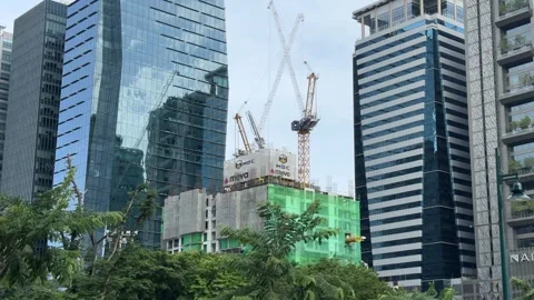 Modern Urban Architecture in BGC 4k 60fps Vídeo Stock 339203484