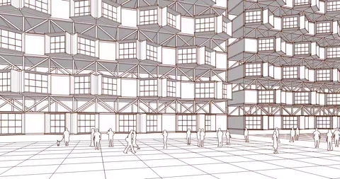Modern urban architecture Stock Footage 275712872