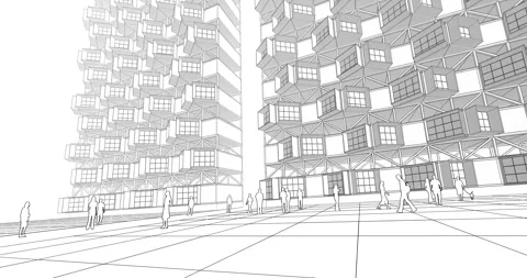 Modern urban architecture Stock Footage 275712876