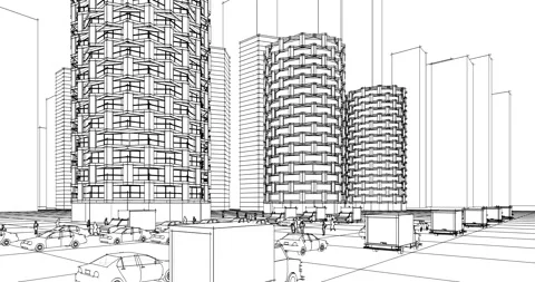 Modern urban architecture Stock Footage 275819942