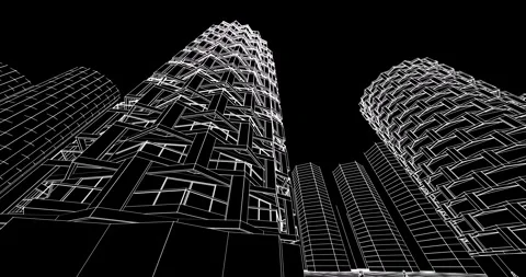 Modern urban architecture Stock Footage 275827849