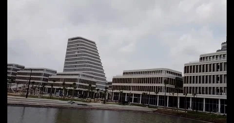 Modern urban area under construction Video stock 308995919
