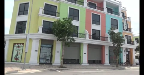 Modern urban area under construction Stock Footage 308996058