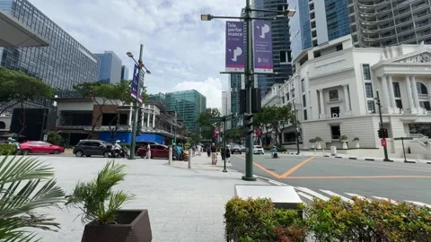 Modern Urban Street and Intersection in BGC 4k 60fps 動画素材 339200122