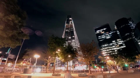 Modern urban traffic at night Stock Footage 273017200
