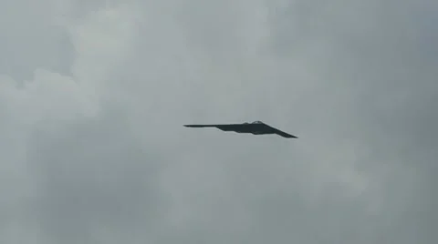 Modern US stealth bomber in flight Video stock 10828524