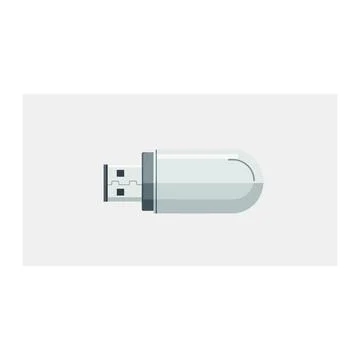 Modern usb flash drive flat design icon for digital storage media Stock Illustration