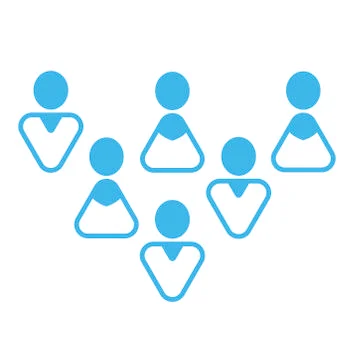 Modern user icon - Group of mixed colored men and women Stock Illustration