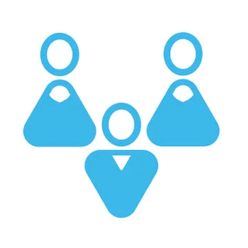 Modern user icon - White man on top Stock Illustration