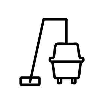 Modern vacuum cleaner icon vector. Isolated contour symbol illustration Stock Illustration