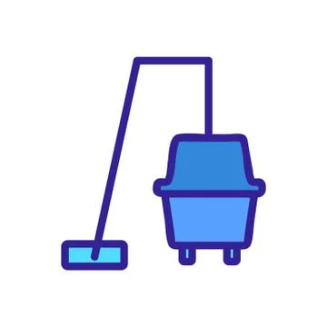 Modern vacuum cleaner icon vector. Isolated contour symbol illustration Stock Illustration