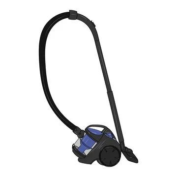 Modern vacuum cleaner vector illustration isolated on white background. Stock Illustration