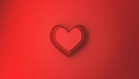 Modern Valentines Day background with stackes heart shapes Illustrazione stock