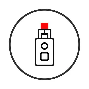 Modern vape device design minimal illustration for advertising or product p.. 스톡 일러스트