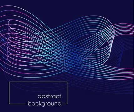 Modern vector abstract background with line wave Stock Illustration