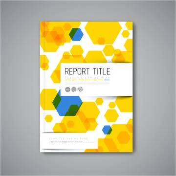 Modern Vector abstract brochure / book / flyer design template with blue and Stock Illustration