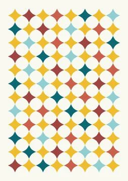 Modern vector abstract geometric background with rectangles. Retro Scandina.. Stock Illustration