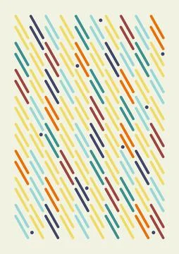 Modern vector abstract geometric poster with rectangles. Retro Memphis styl.. 스톡 일러스트