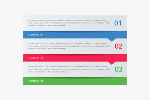 Modern vector abstract infographic with 3 steps or processes elements Illustrazione stock