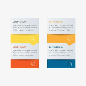 Modern vector abstract infographic with 4 steps Stock Illustration