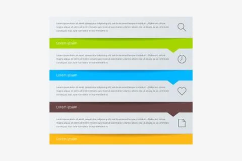 Modern vector abstract infographic with 4 steps or processes elements Stock Illustration