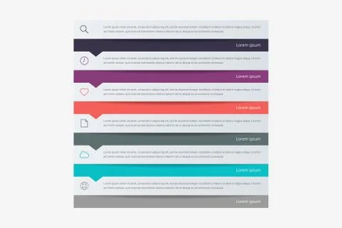 Modern vector abstract infographic with 6 steps 스톡 일러스트