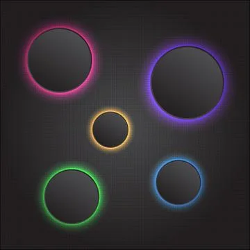 Modern vector abstract light glowing button Stock Illustration