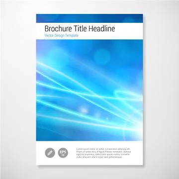 Modern Vector abstract lights brochure report design template Stock-Illustration