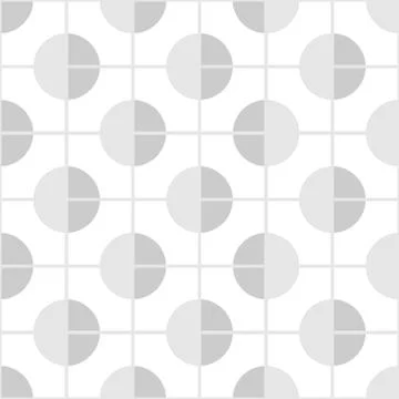 Modern vector abstract seamless pattern. Grey circles on a white background.  Illustrazione stock