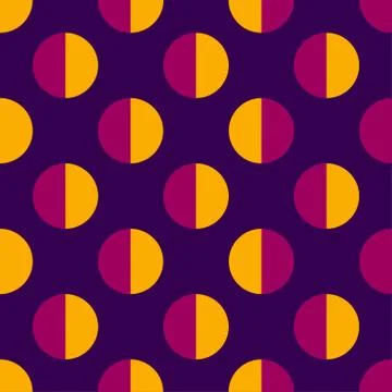 Modern vector abstract seamless pattern. Colorful circles on a blue backgroun Stock-Illustration