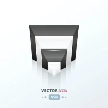 Modern vector abstract triangle  black and white color Stock Illustration
