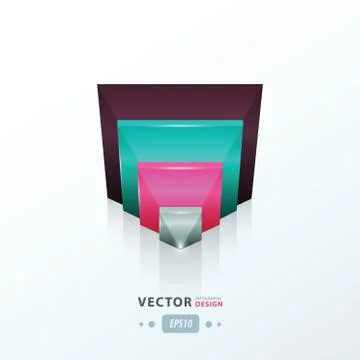 Modern vector abstract triangle  gray, pink, Purple, blue color Stock Illustration