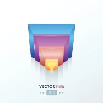 Modern vector abstract triangle pink, blue, orange, Purple color Stock Illustration