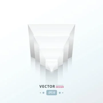 Modern vector abstract triangle White Color Illustrazione stock