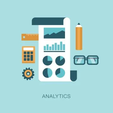 Modern vector analytics concept illustration Stock Illustration