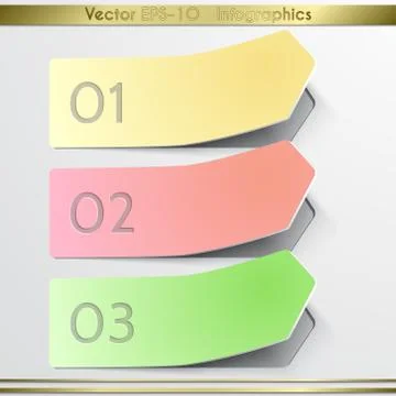 Modern vector arrow  sticker infographics elements. Illustrazione stock