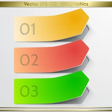 Modern vector arrow  sticker infographics elements. Illustrazione stock
