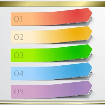 Modern vector arrow  sticker infographics elements. Stock Illustration