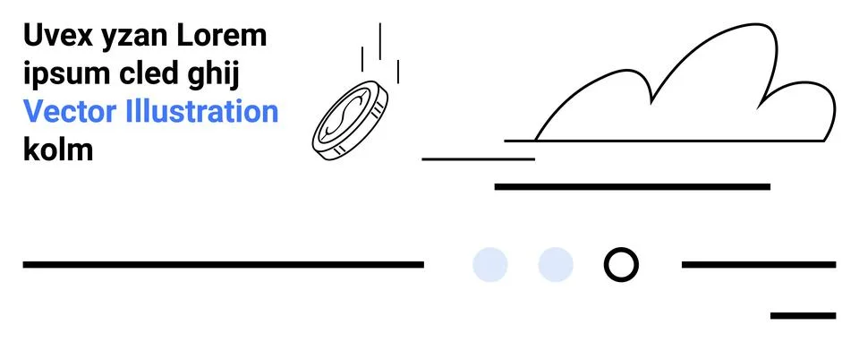 Modern Vector Art Featuring Abstract Lines, Blue Elements, and a Sketched Clo 스톡 일러스트
