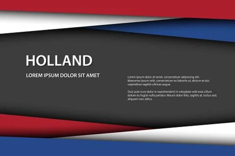 Modern vector background with Dutch colors and grey free space for your text Stock Illustration