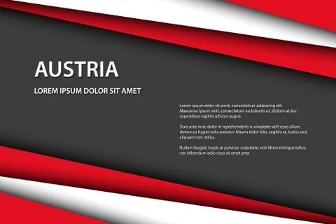 Modern vector background, overlayed sheets of paper in the look of the Austria Stock Illustration