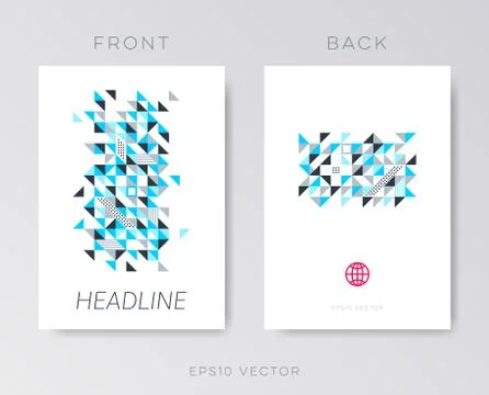 Modern vector brochure mosaic design Illustration