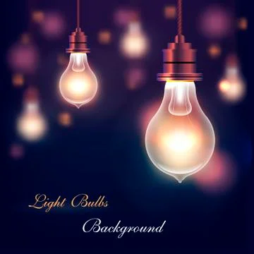Modern Vector Bulbs Background Free Stock Illustration