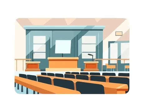 Modern vector chair design for education presentation Stock Illustration