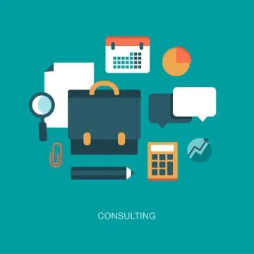 Modern vector consulting concept illustration Stock Illustration