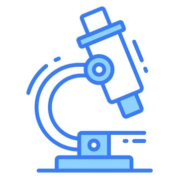 Modern vector design of microscope, lab testing equipment Illustrazione stock