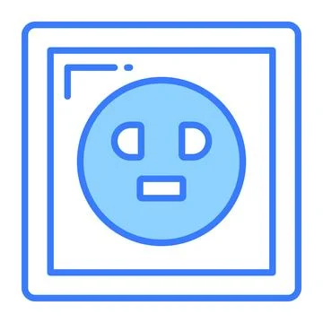 Modern vector design of socket, electrical equipment icon Stock Illustration