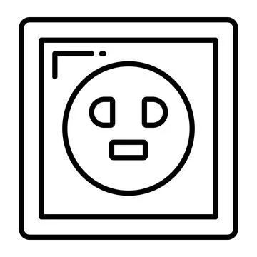Modern vector design of socket, electrical equipment icon Illustrazione stock