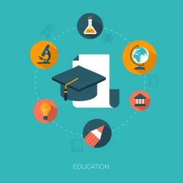 Modern vector education concept illustration Stock Illustration